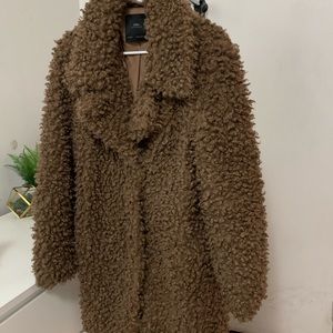 ZARA Brown Teddy Coat/Jacket